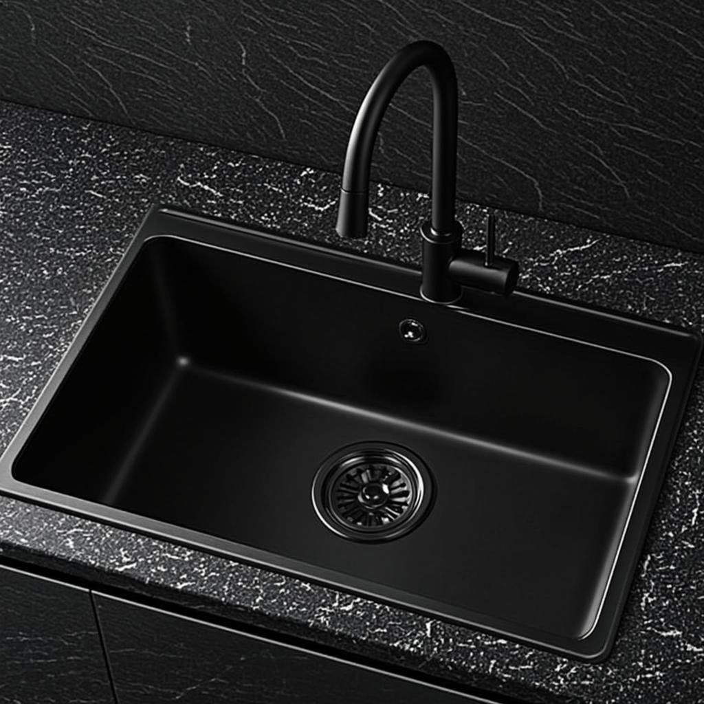 h td3322b stainless steel wash sink black nano style