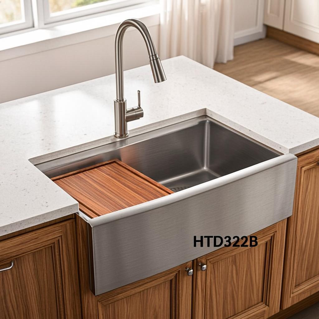 h td3322b stainless steel wash sink farmhouse apron