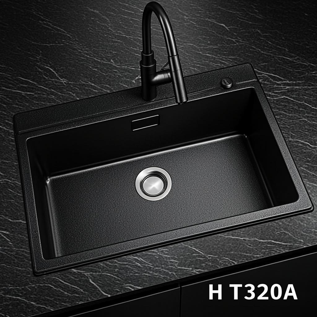 h ts3220a compact kitchen sink black nano style