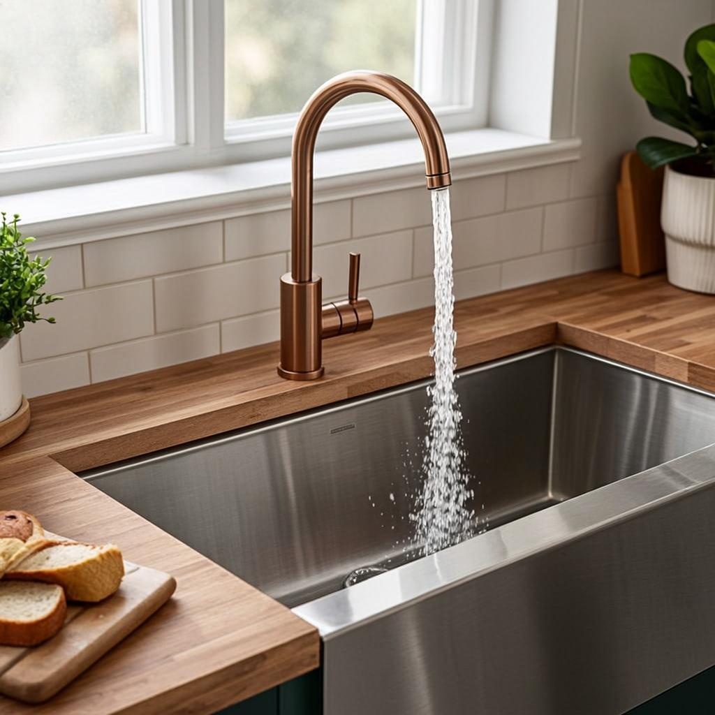 h ud8448 heavy gauge sink modern kitchen lifestyle