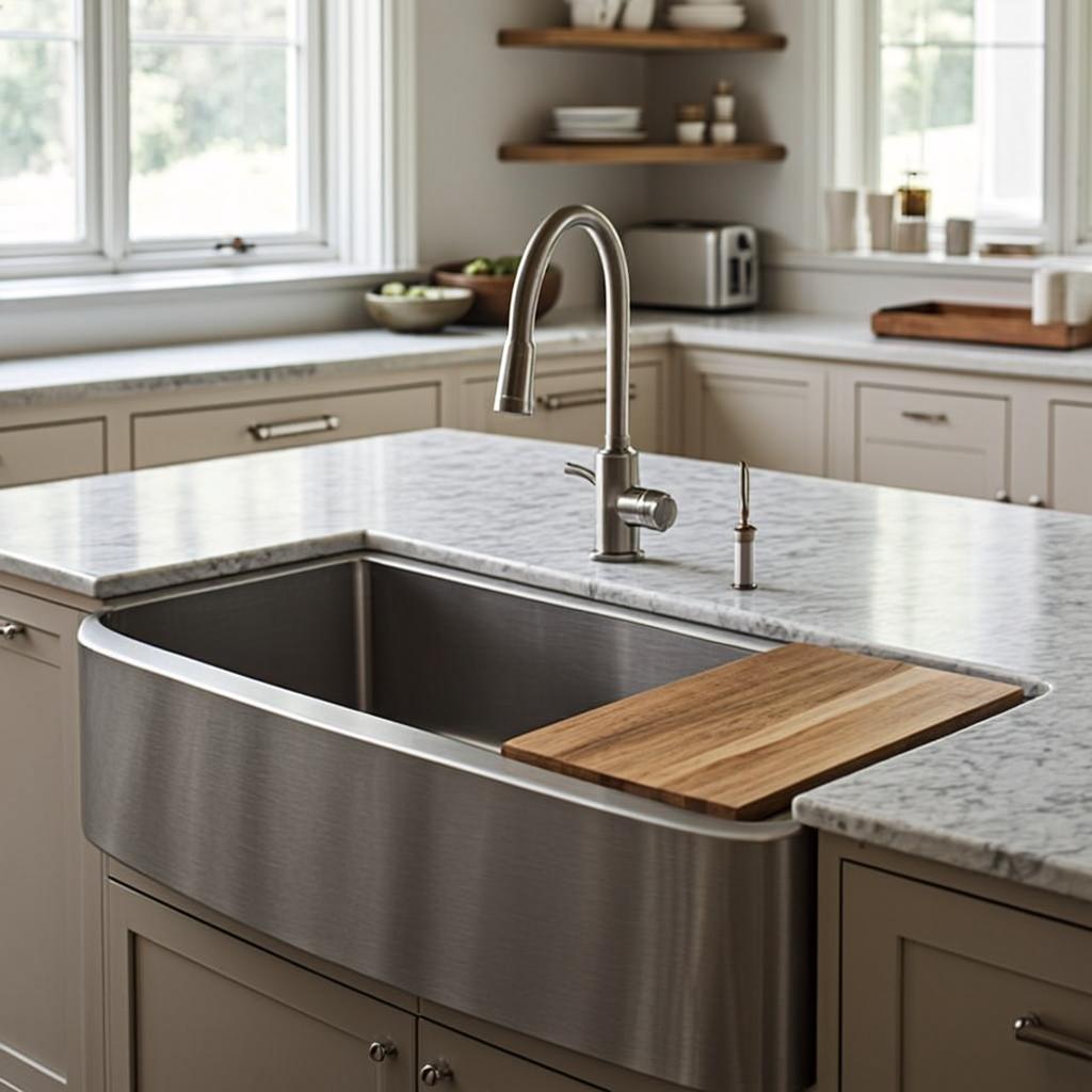 handcrafted sink farmhouse apron