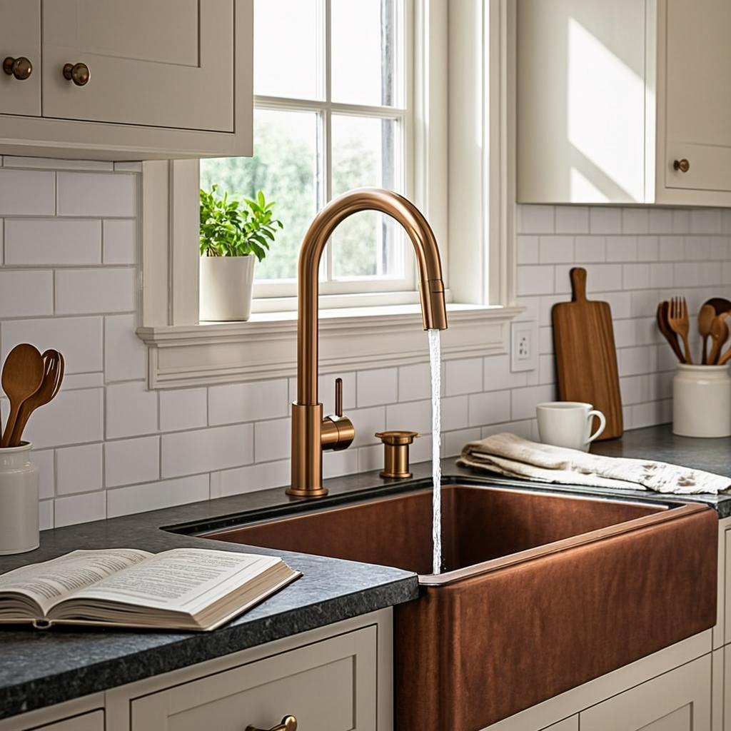 handcrafted sink modern kitchen lifestyle