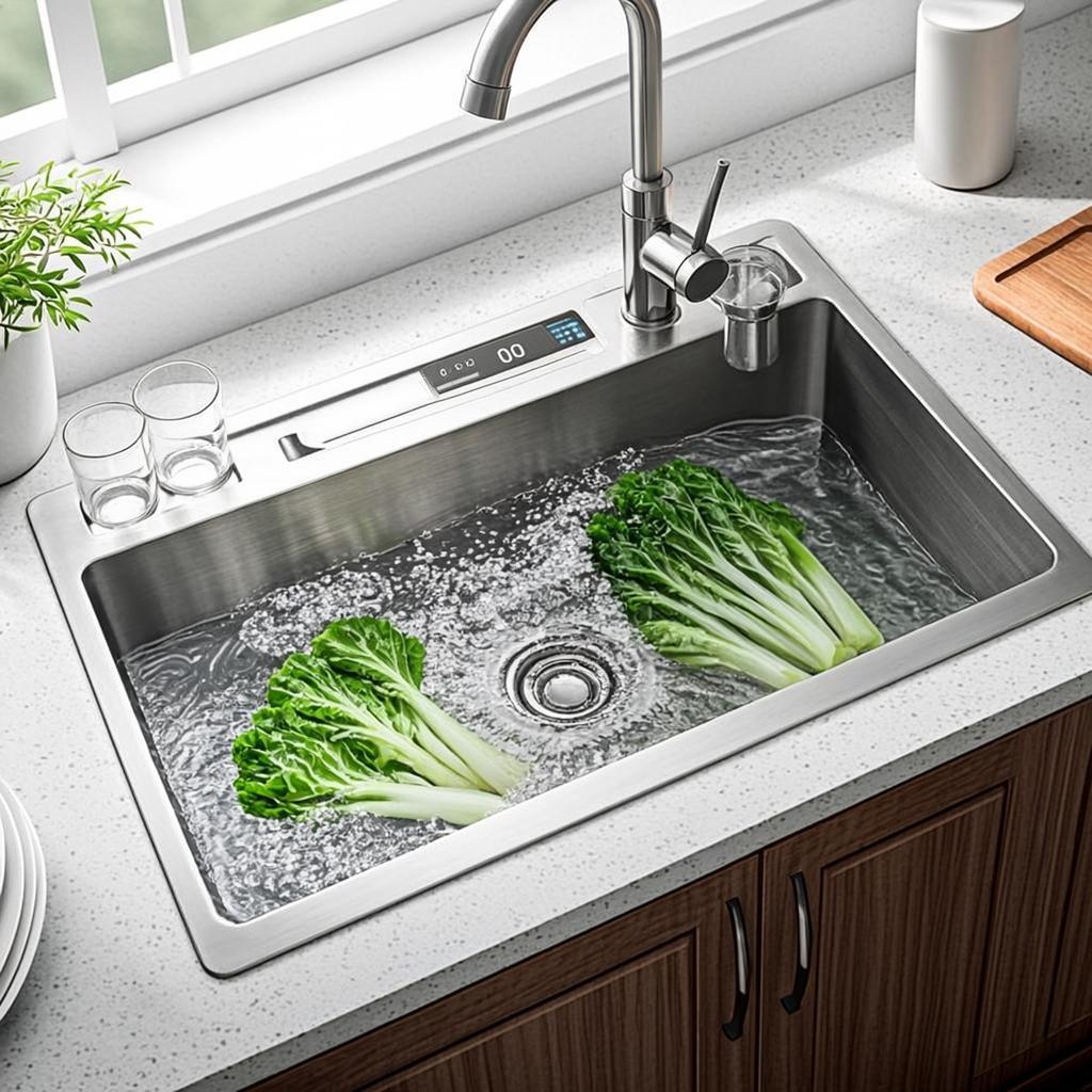 handmade single bowl sink smart multifunction