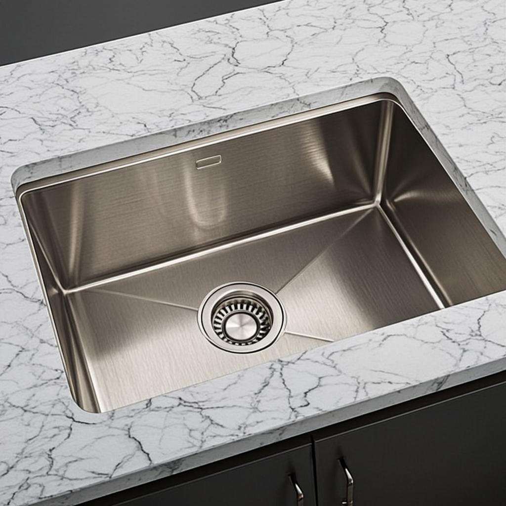 handmade undermount sink minimal industrial