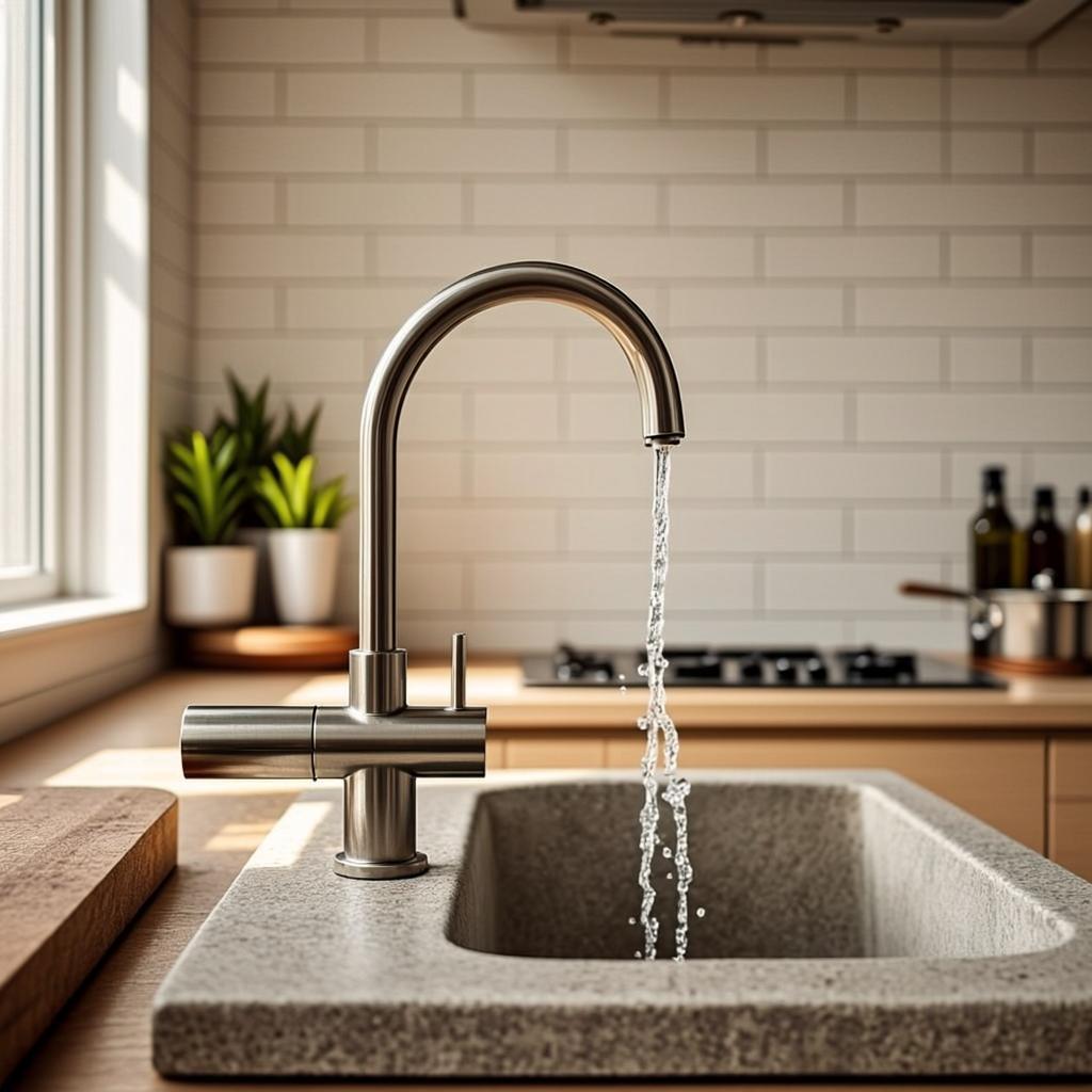 handmade undermount sink modern kitchen lifestyle