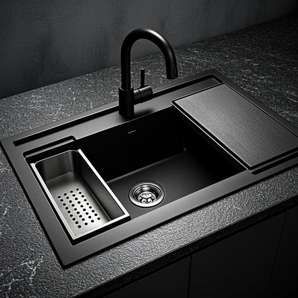 heavy duty stainless steel sink black nano style