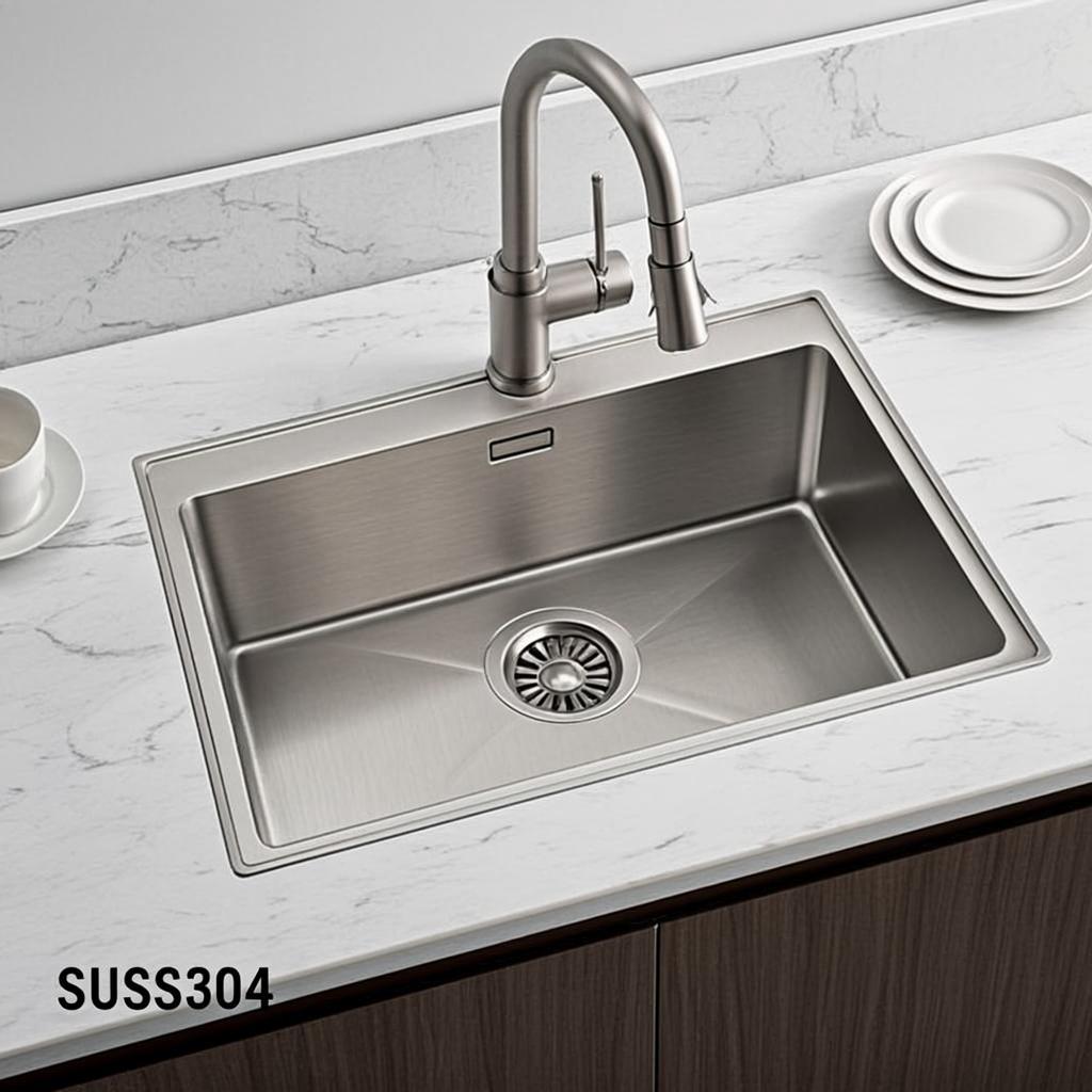 heavy gauge kitchen sink basin minimal industrial