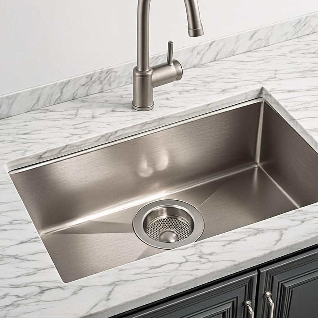 household stainless basin sink minimal industrial