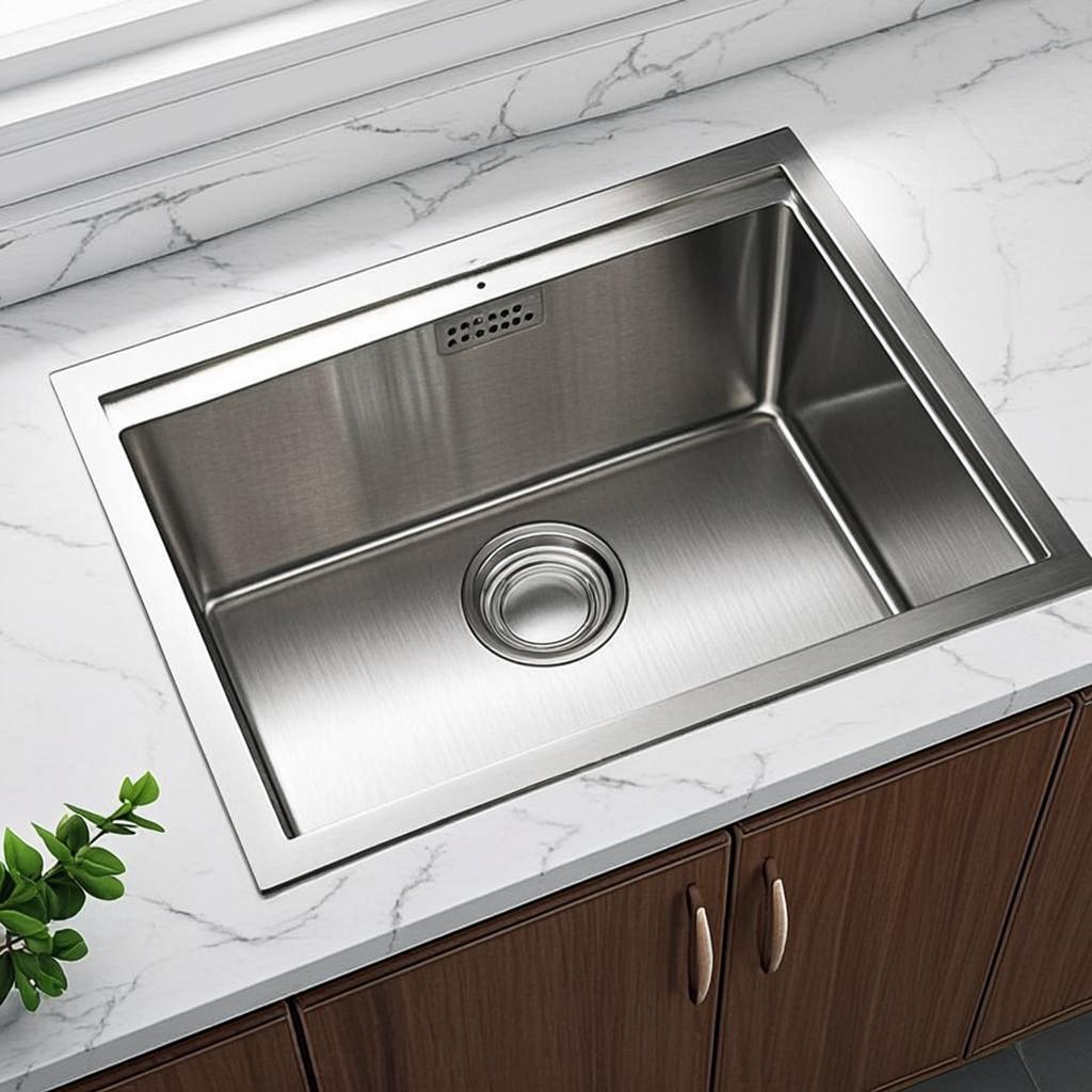 integrated kitchen wash sink minimal industrial