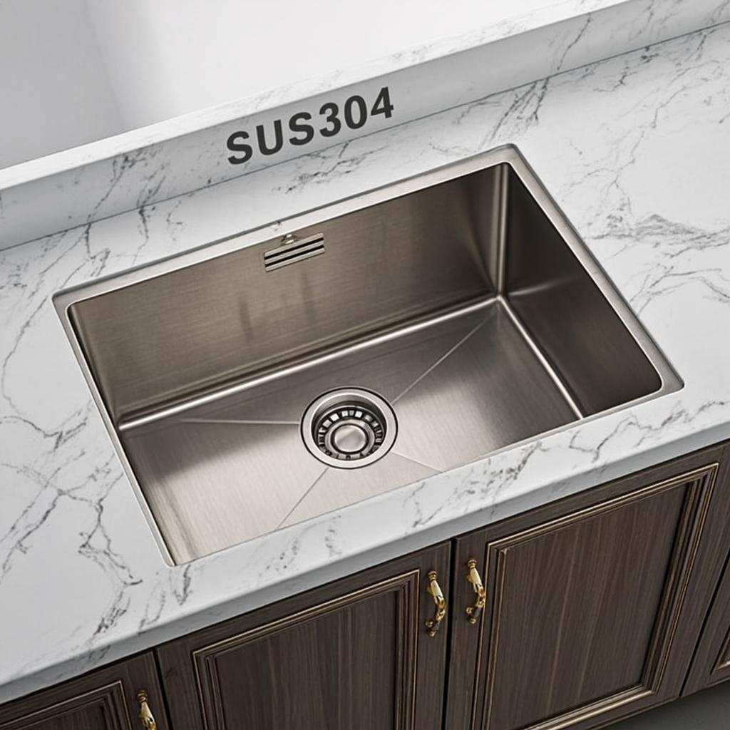kitchen countertop sink basin minimal industrial