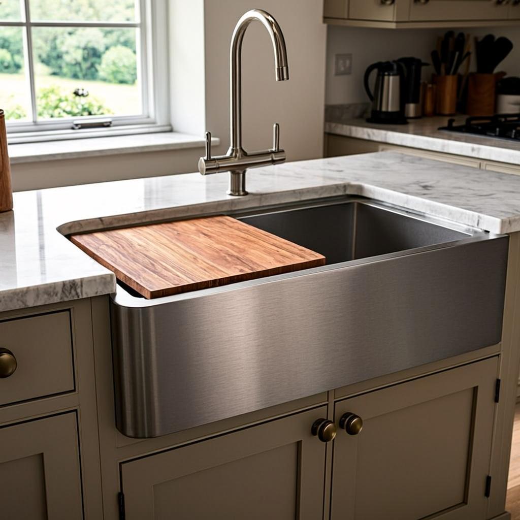 kitchen prep sink basin farmhouse apron