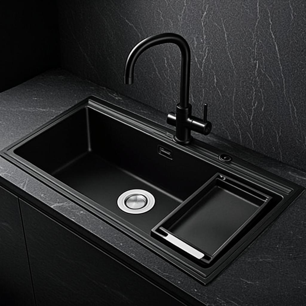 kitchen sink black nano style