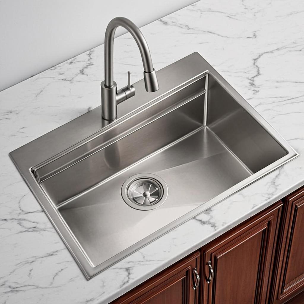 kitchen worktop sink basin minimal industrial