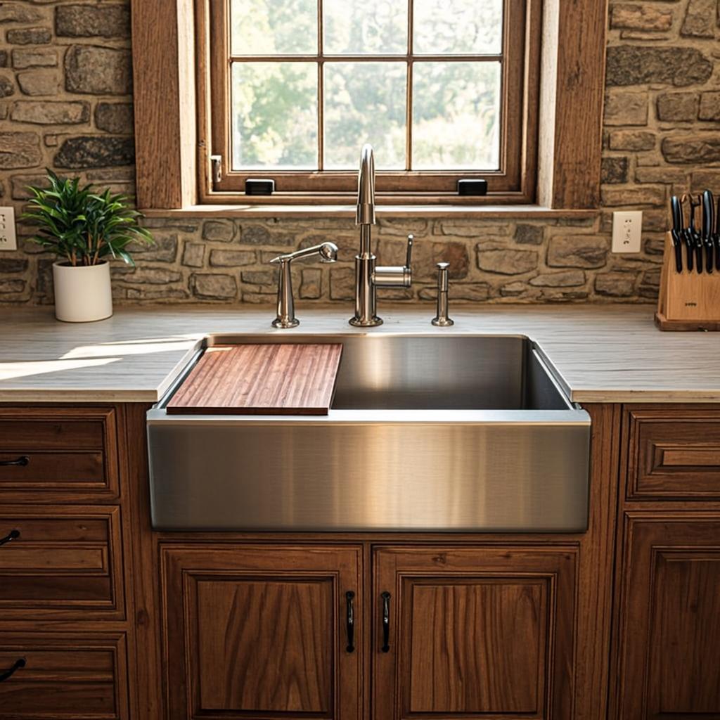 large capacity kitchen sink farmhouse apron