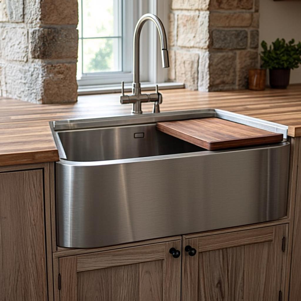 large handmade kitchen sink farmhouse apron