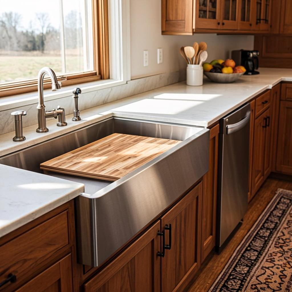 large kitchen sink farmhouse apron