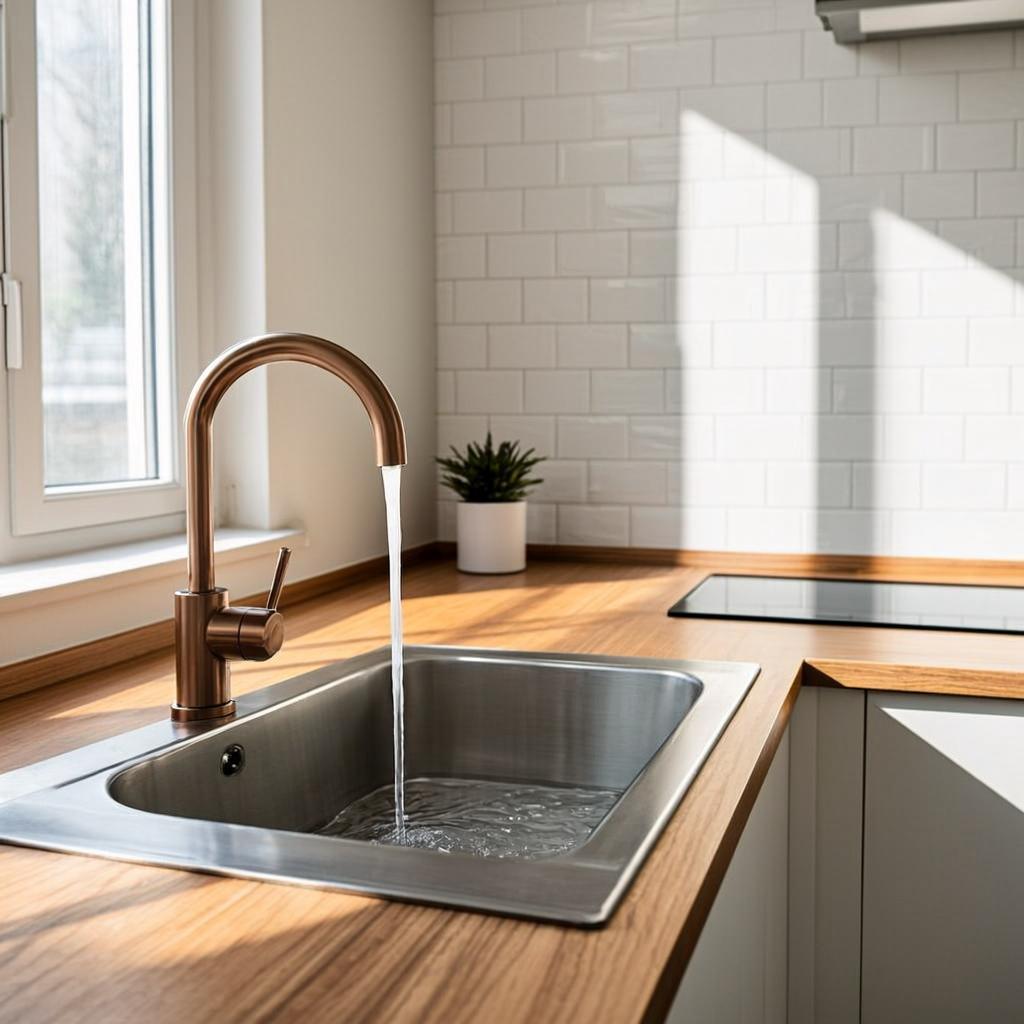 large single bowl sink modern kitchen lifestyle