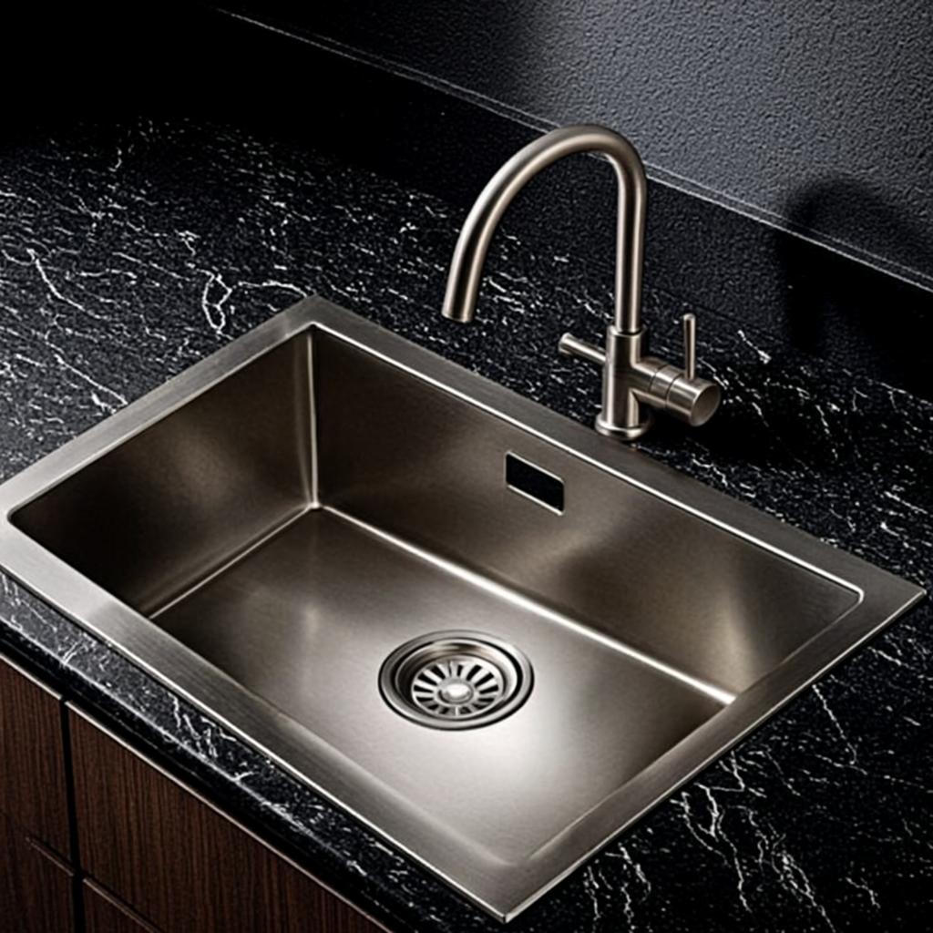 lightweight stainless steel sink black nano style