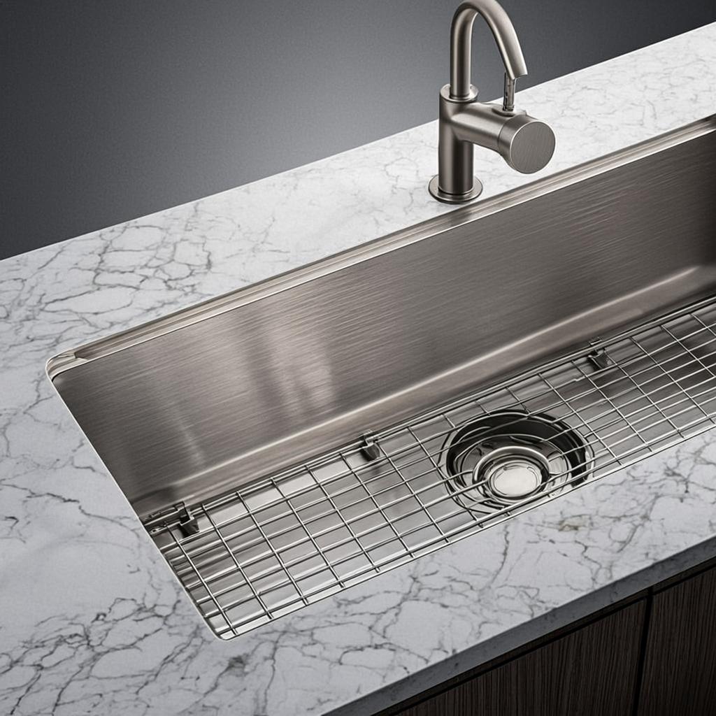 lightweight stainless steel sink minimal industrial