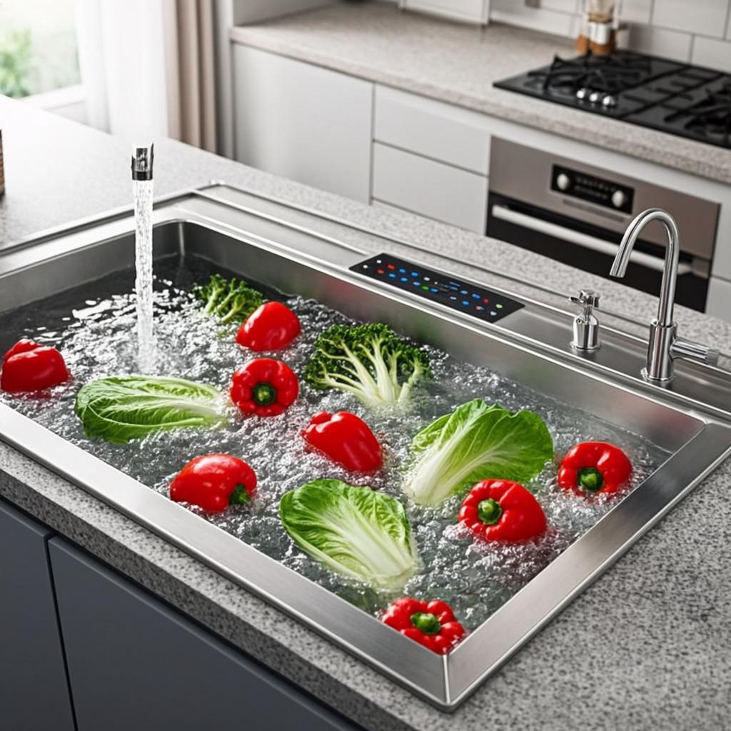luxury kitchen washing basin smart multifunction