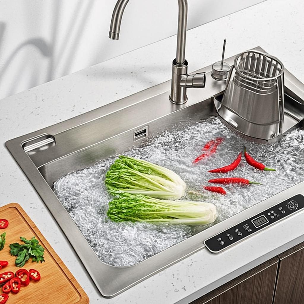 luxury stainless kitchen sink smart multifunction