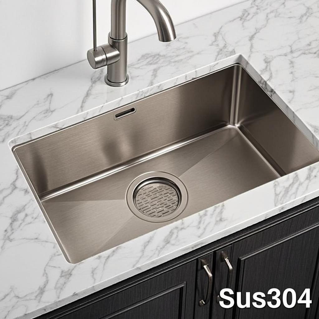 machine stamped sink minimal industrial