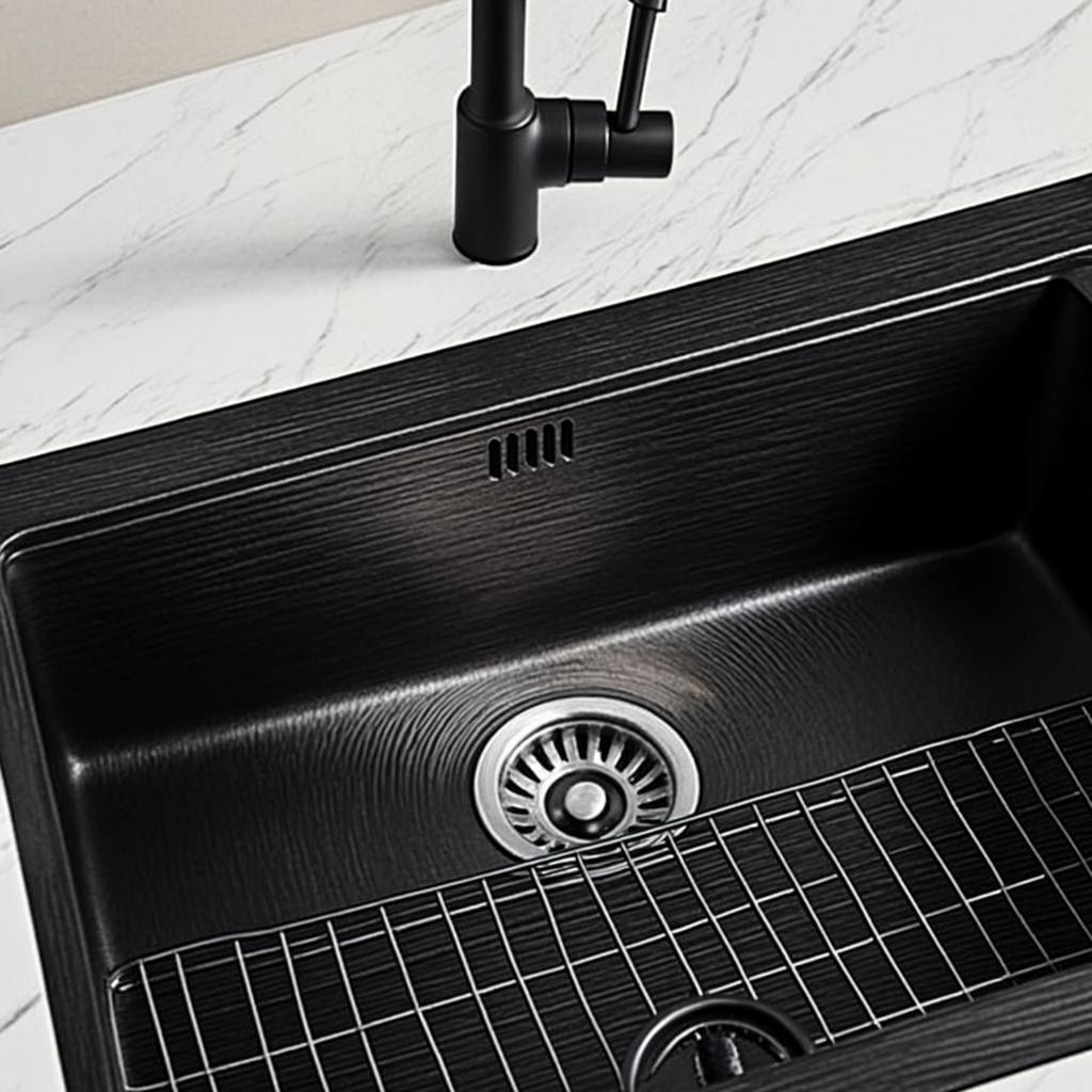 matte black kitchen sink minimal industrial