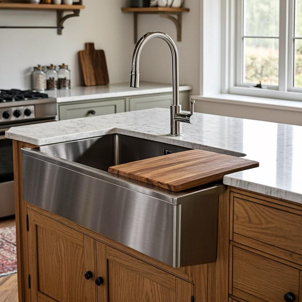 multifunction kitchen sink farmhouse apron
