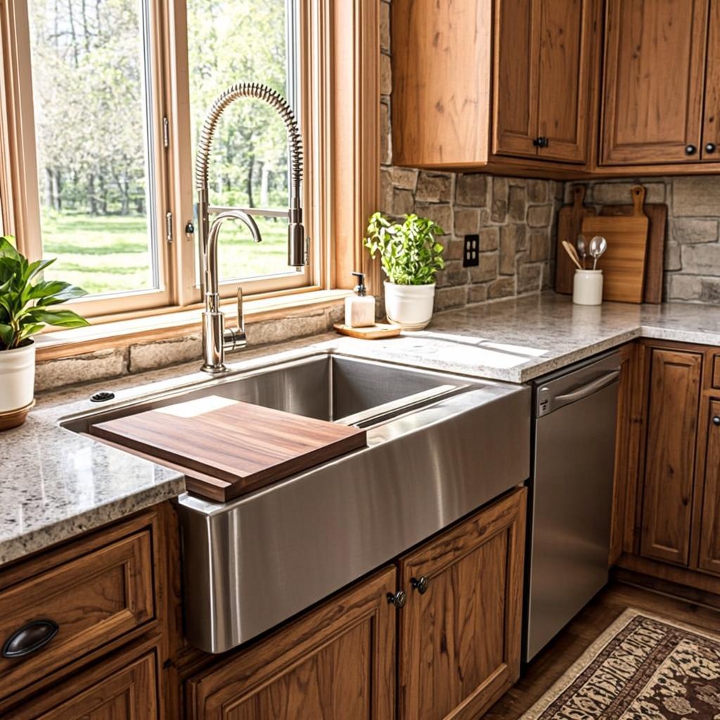 multifunctional kitchen sink farmhouse apron