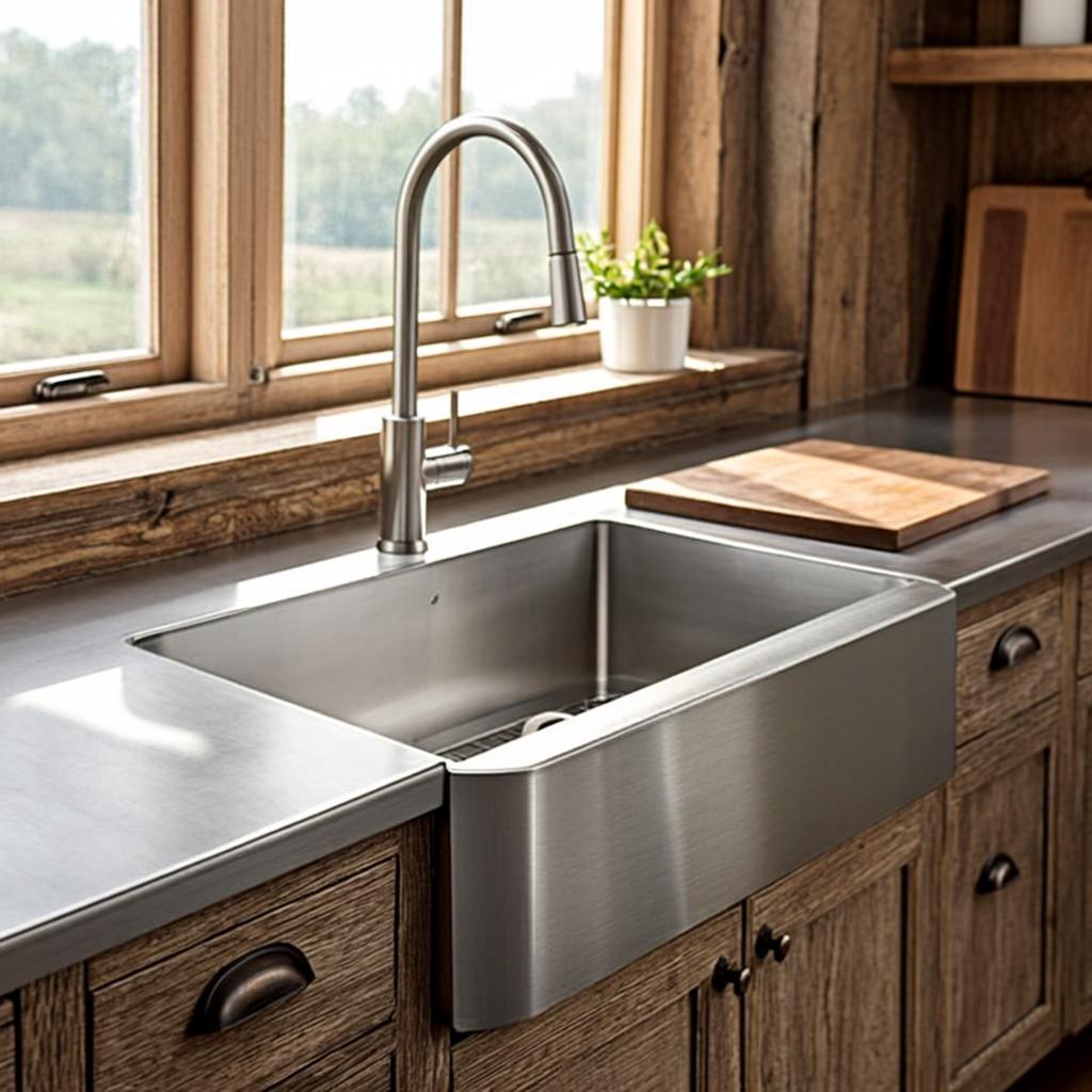 nano coated sink farmhouse apron