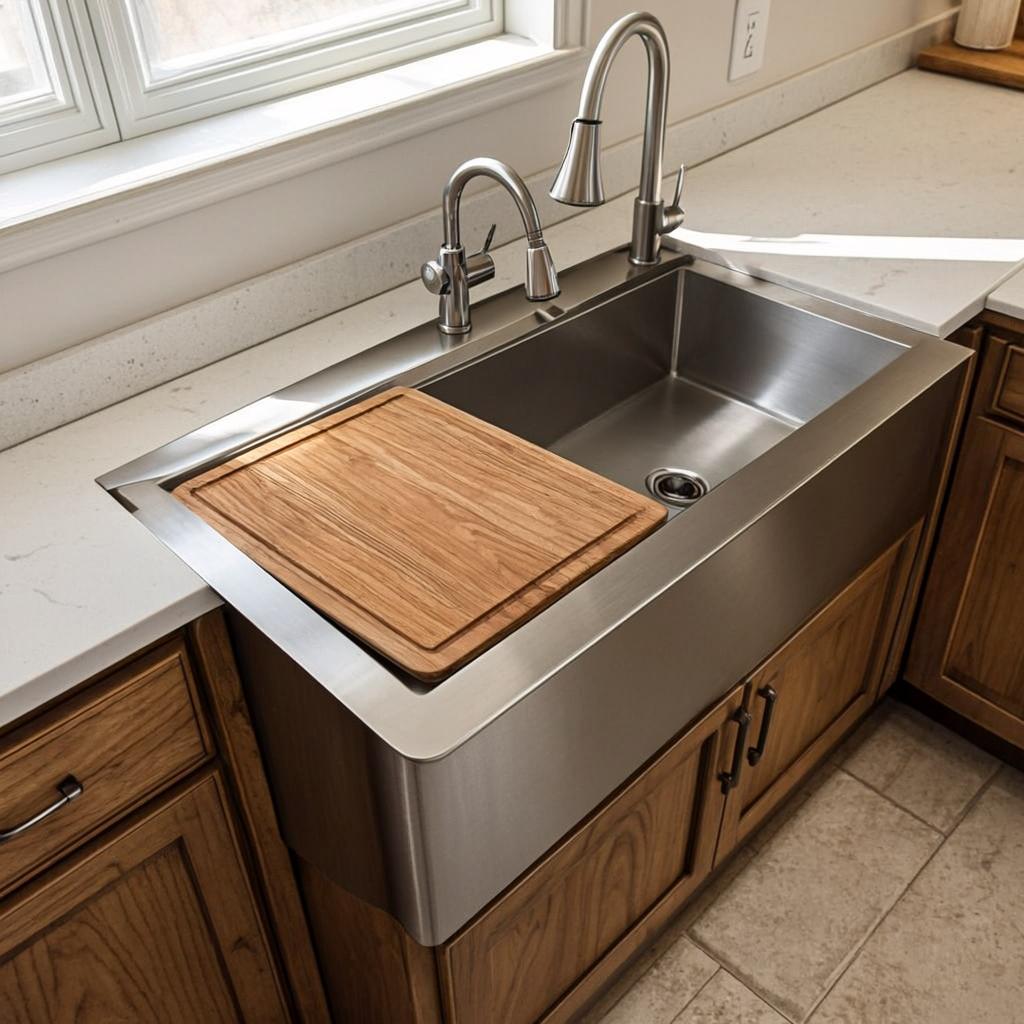 nano stainless steel sink farmhouse apron
