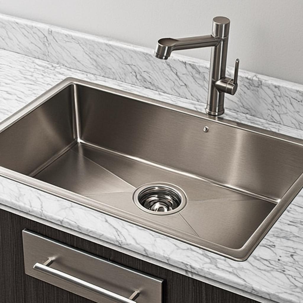 nano stainless steel sink minimal industrial
