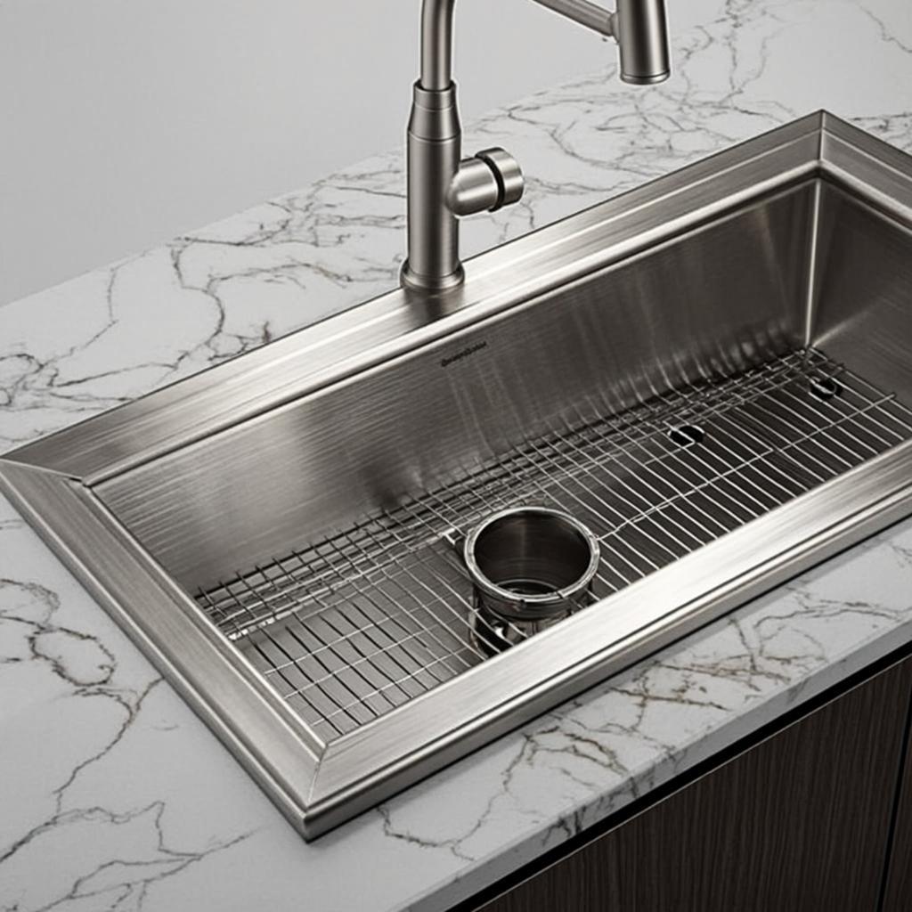 premium grade stainless sink minimal industrial