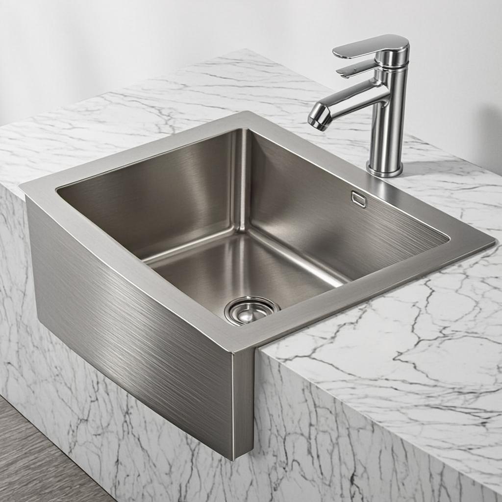 premium stainless wash basin minimal industrial