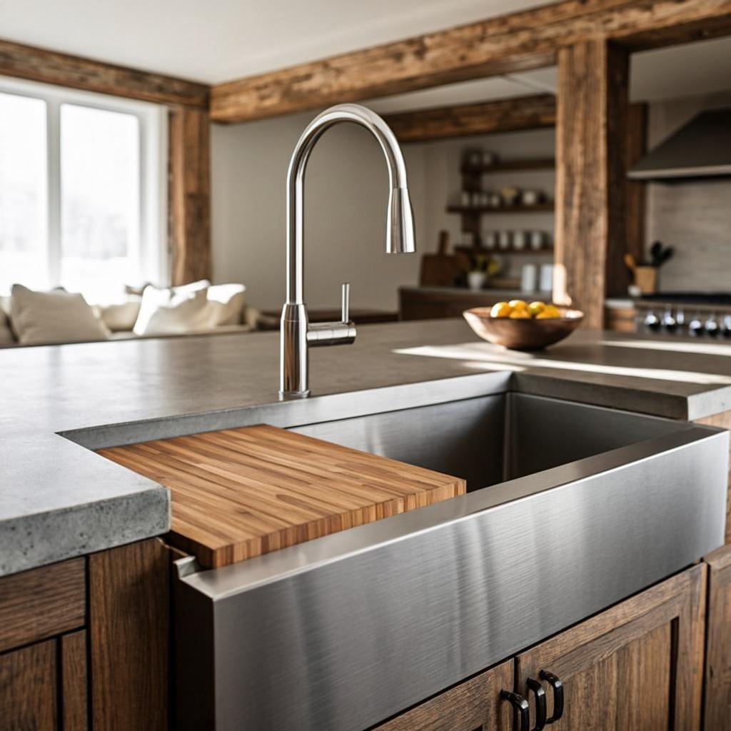 reinforced stainless steel sink farmhouse apron