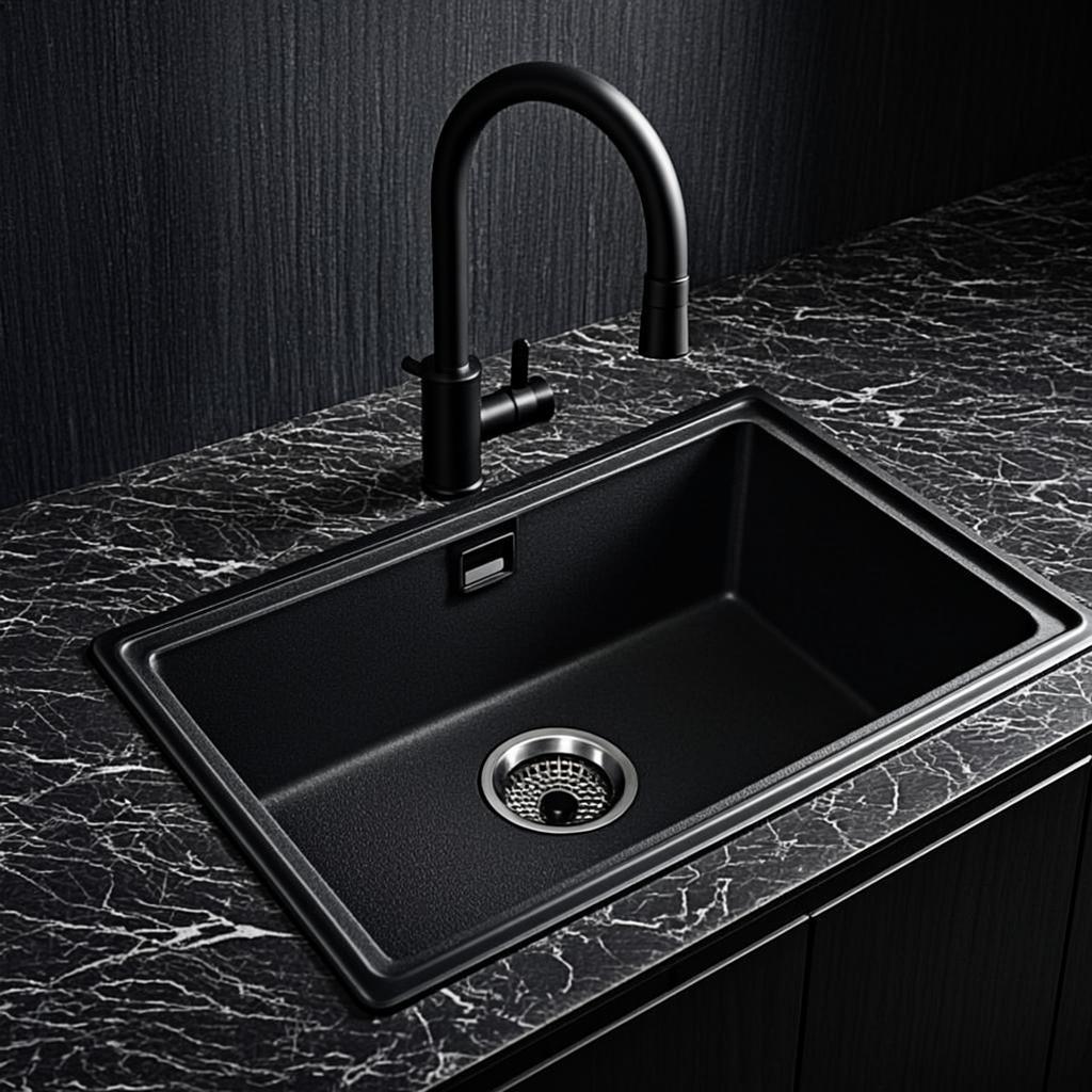 satin stainless steel sink black nano style