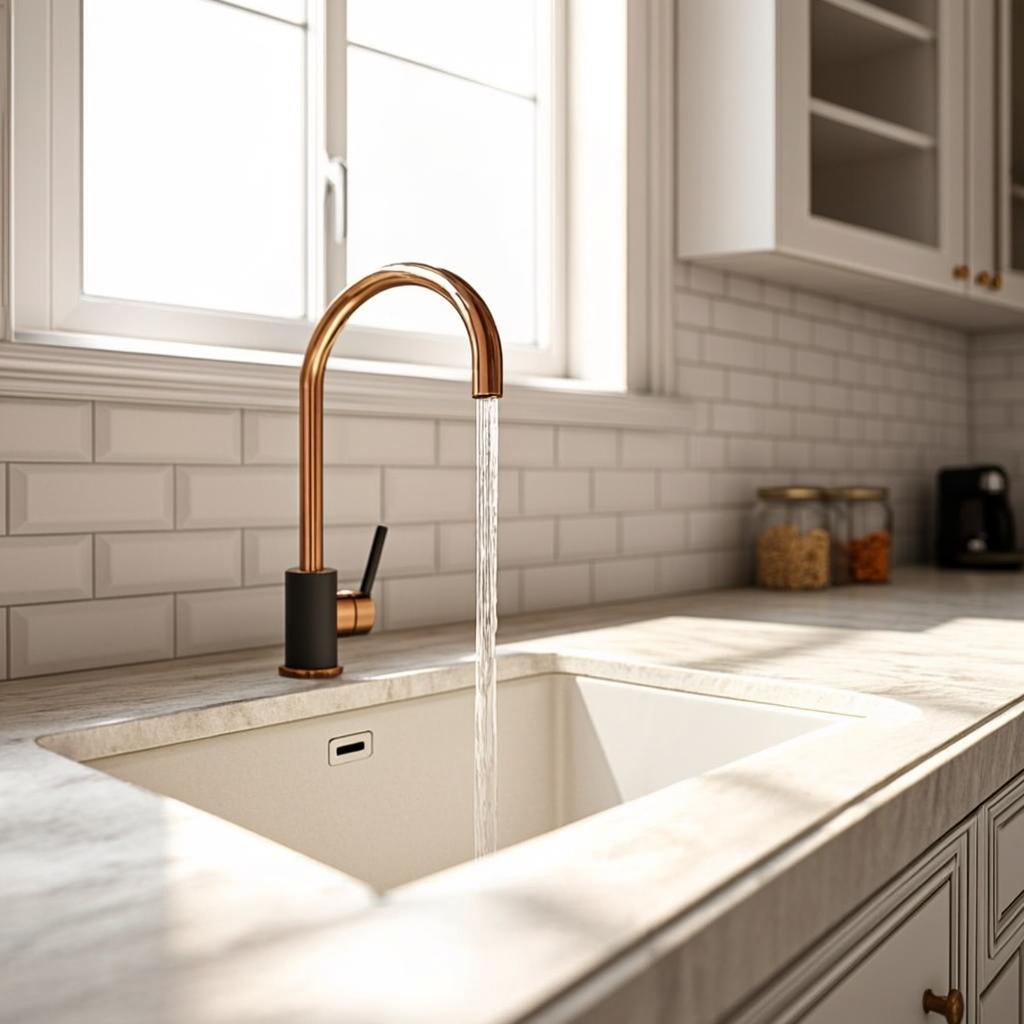 single bowl top mount sink modern kitchen lifestyle