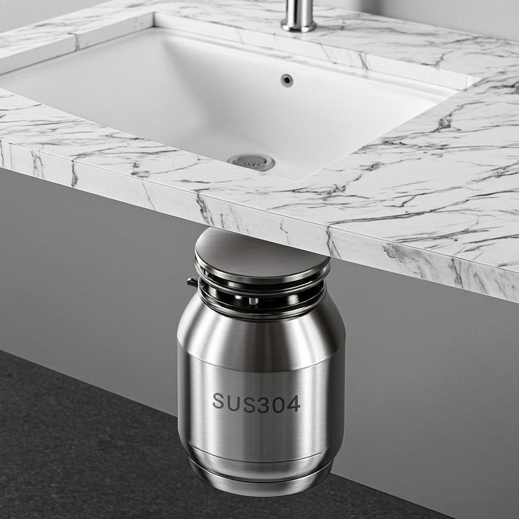 sink garbage disposer minimal industrial