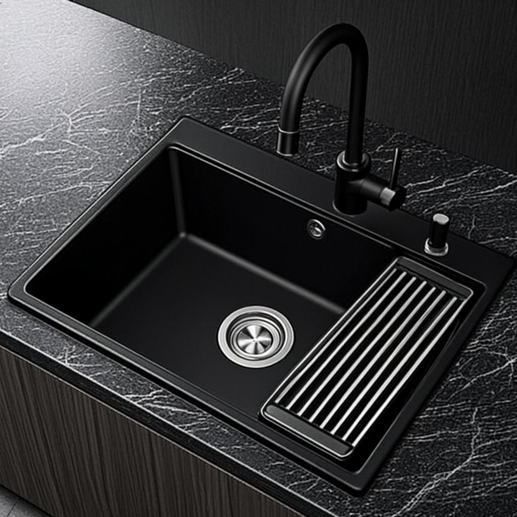 small kitchen sink black nano style