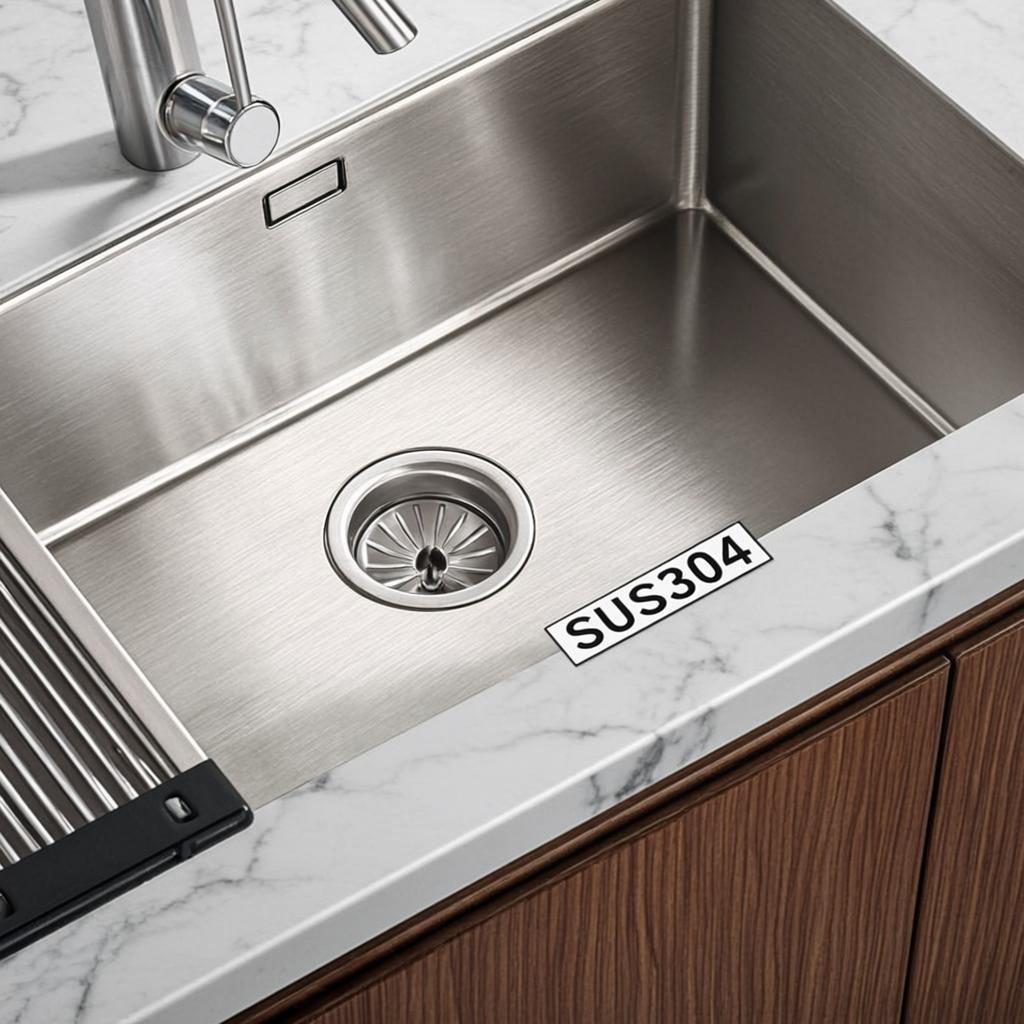 stainless steel cleaning sink minimal industrial