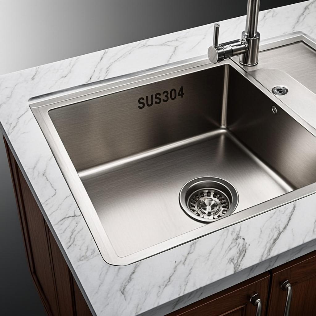 stainless steel kitchen sink minimal industrial