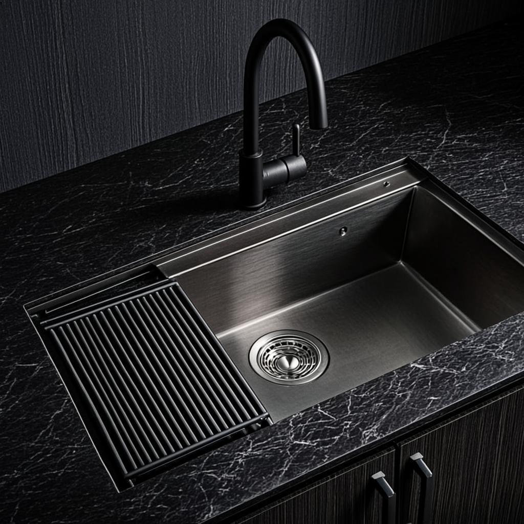 stainless steel sink manufacturer black nano style