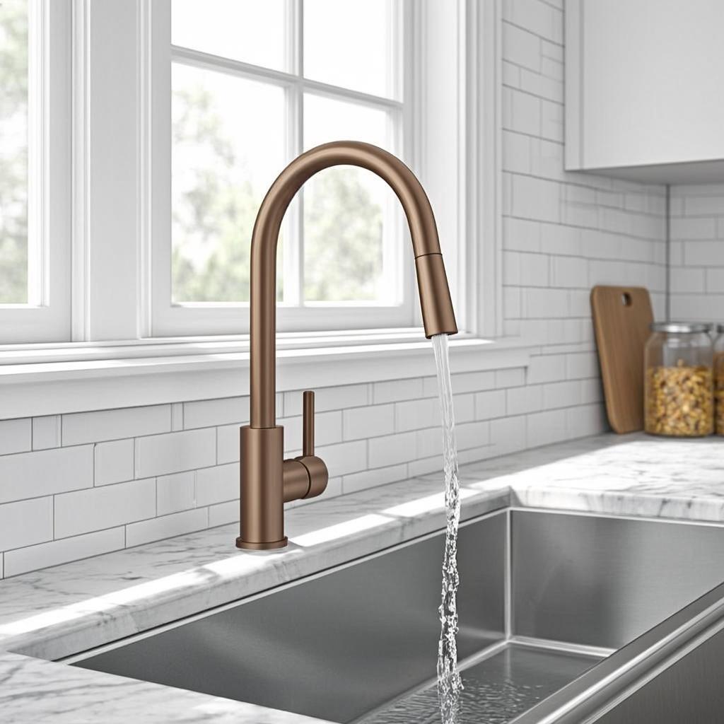 stainless steel sink modern kitchen lifestyle