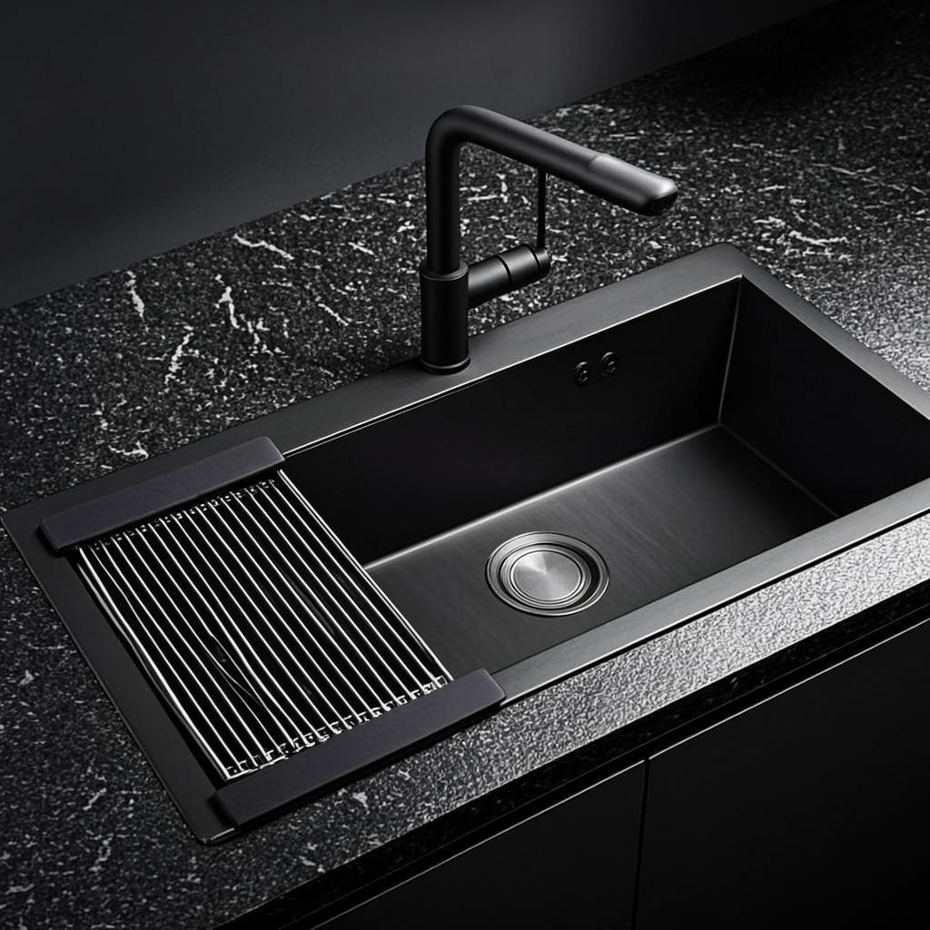 stainless steel sink supplier black nano style