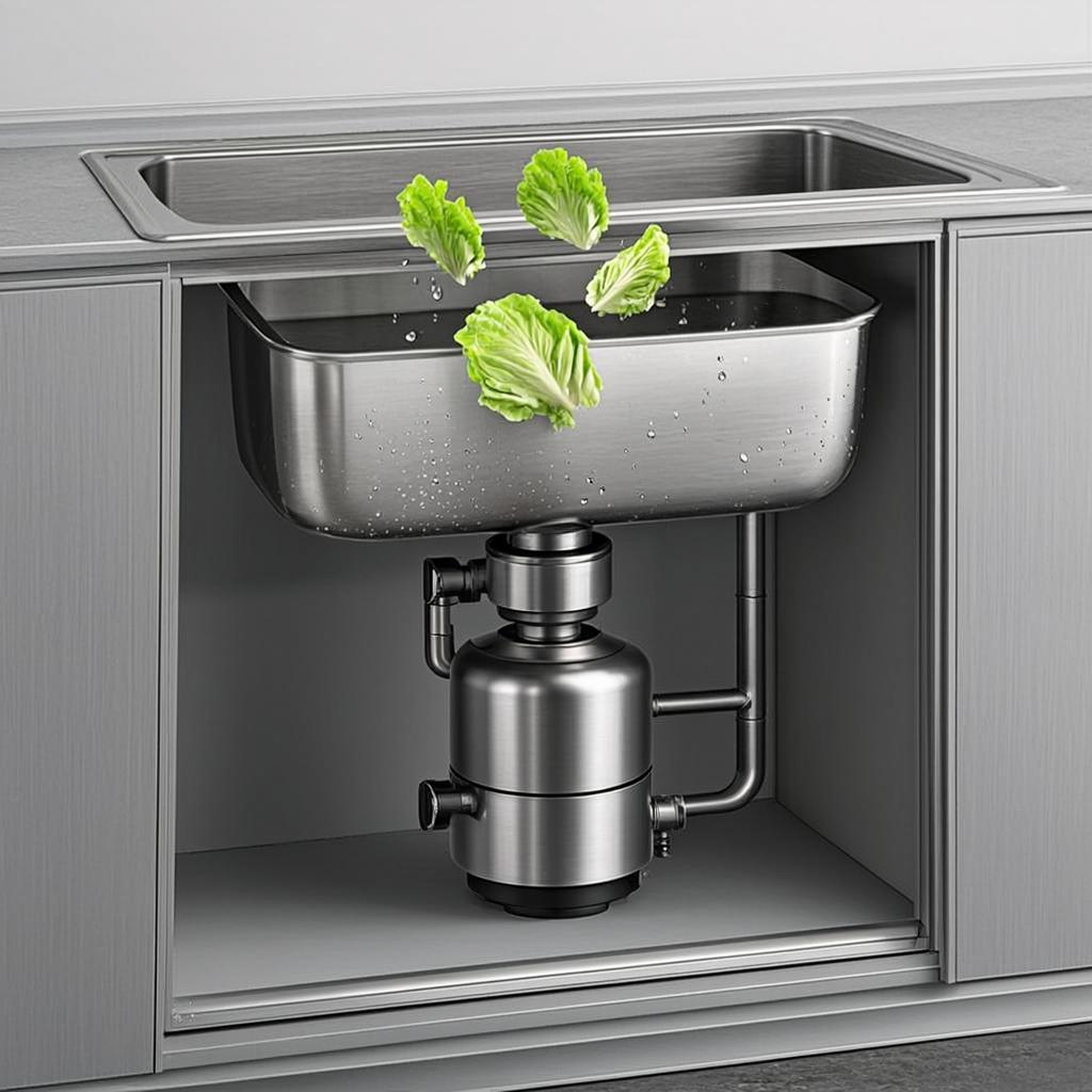 stainless steel washing basin unit cutaway structure