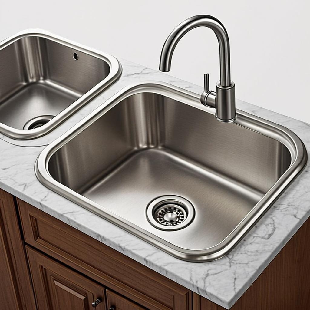 stainless steel washing basin unit minimal industrial