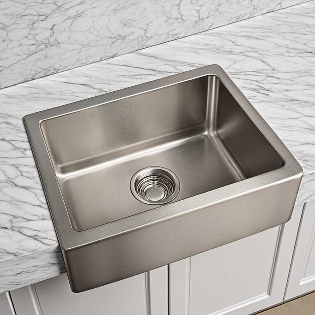 stamped sink minimal industrial