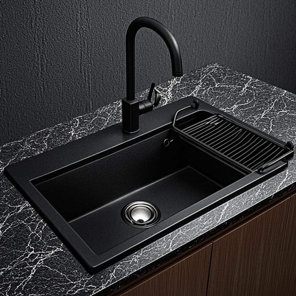 sus304 kitchen sink black nano style