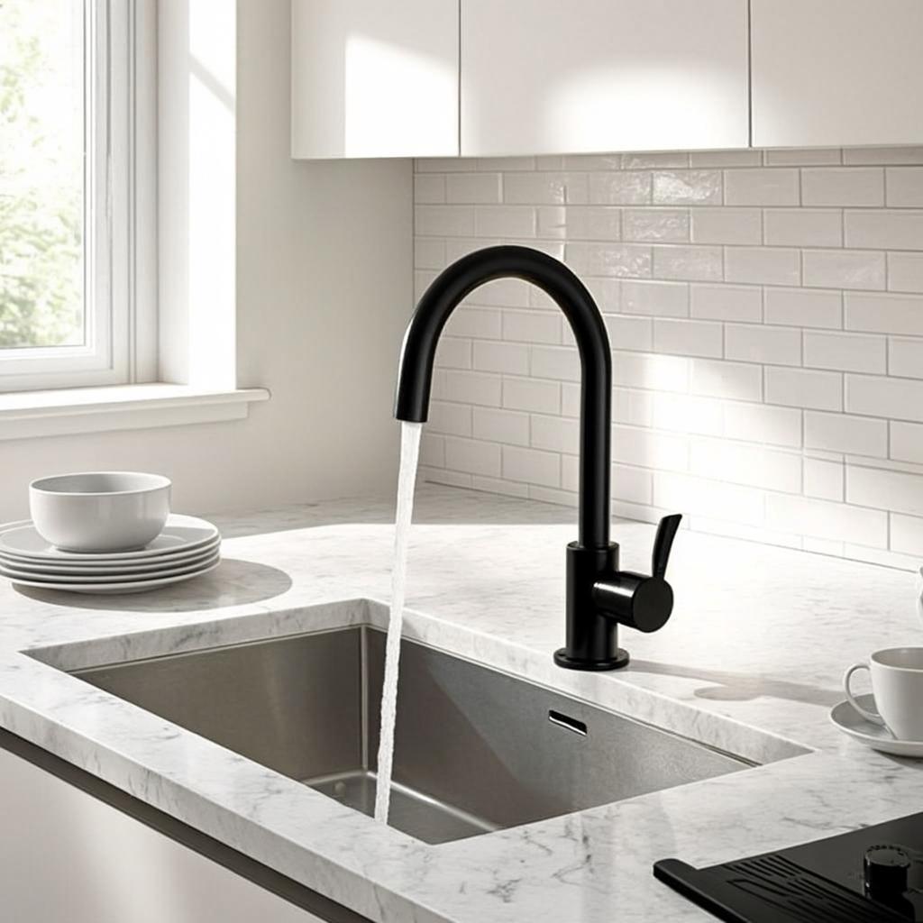 top mount stamped sink modern kitchen lifestyle