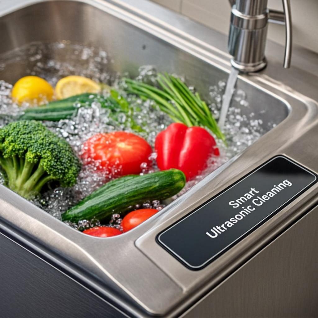 ultrasonic cleaning kitchen sink smart multifunction